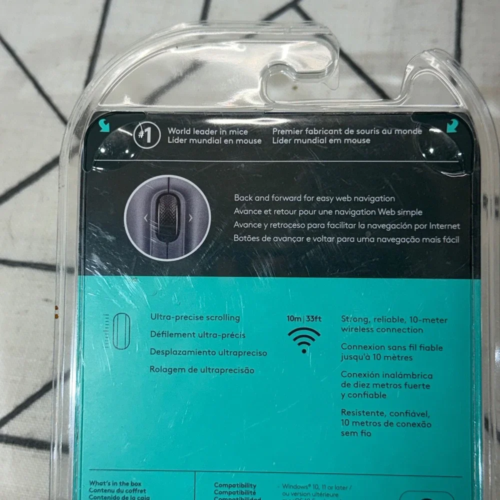 Logitech‎ Compact Wireless Mouse One Size Blue M317 910-005754 New
